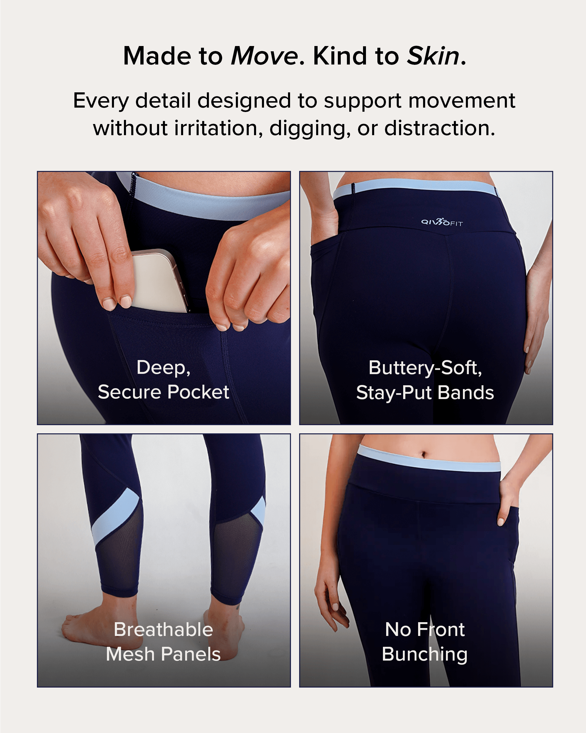 Qurve™ Zen Leggings Navy