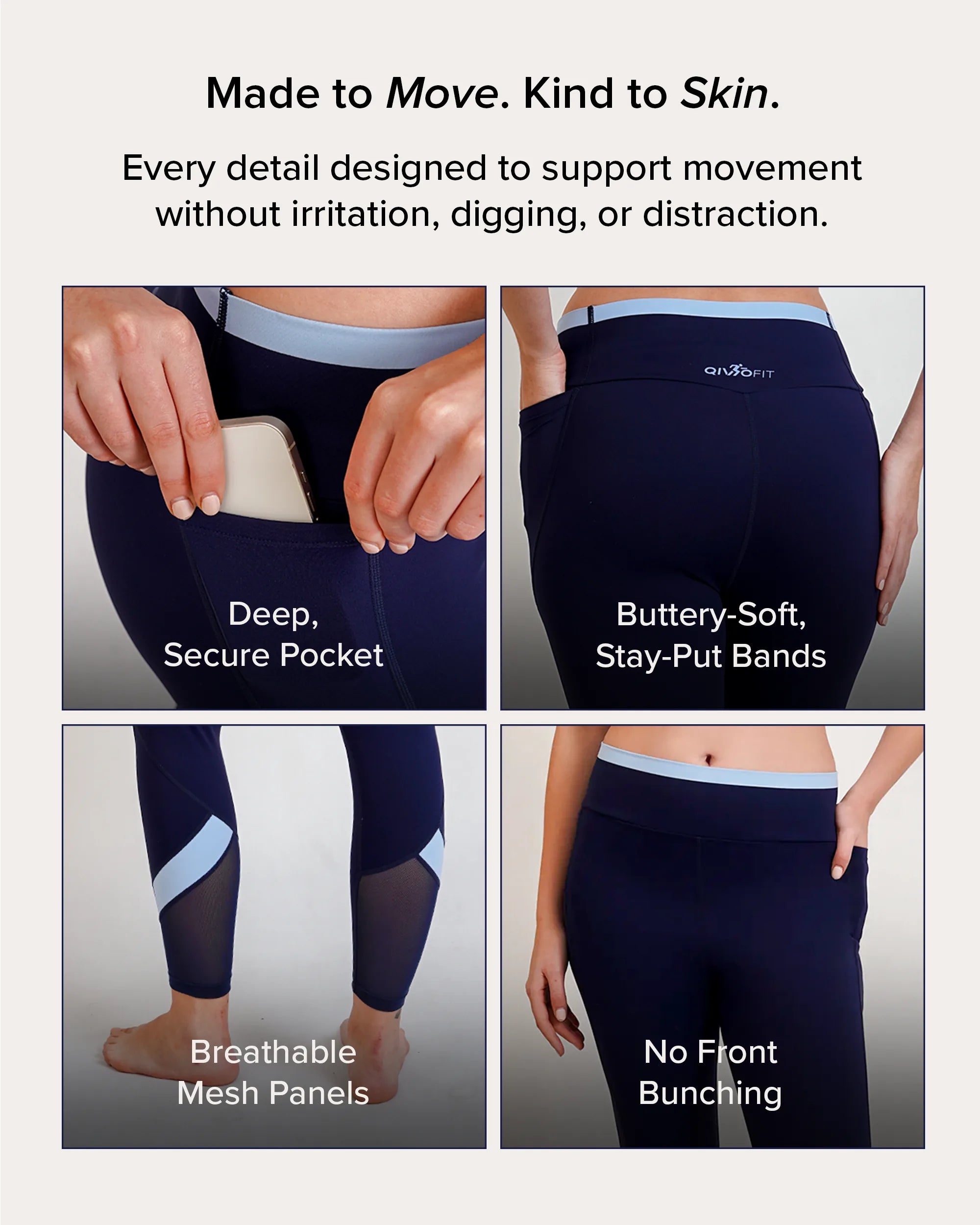 Qurve™ Contour High-Rise Leggings Navy