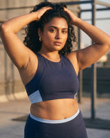 Full Coverage Sports Bra Navy