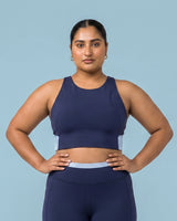 Full Coverage Sports Bra Navy