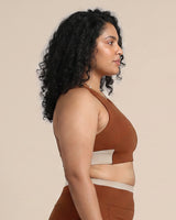 Full Coverage Sports Bra Brown