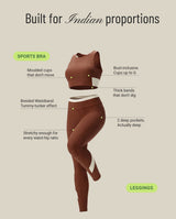 High-Rise Leggings Brown
