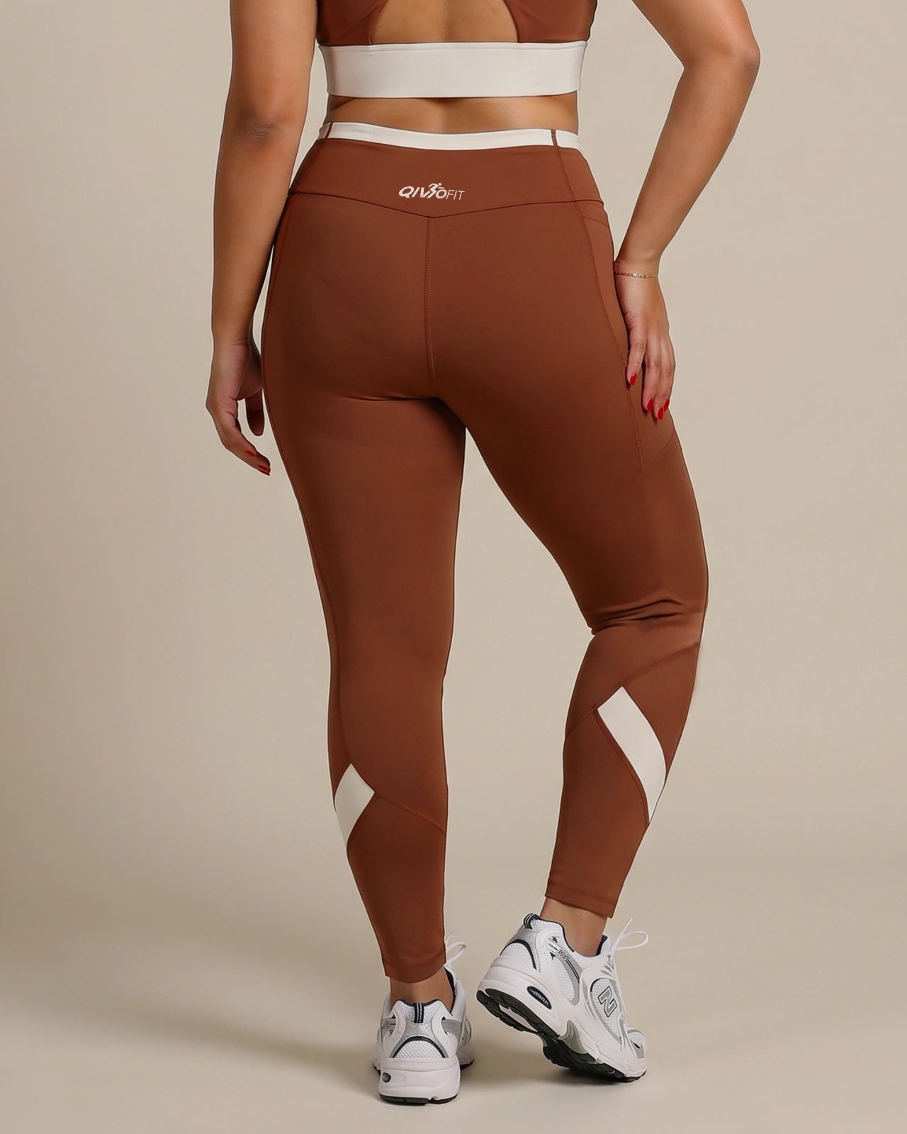High-Rise Leggings Brown