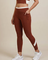 High-Rise Leggings Brown