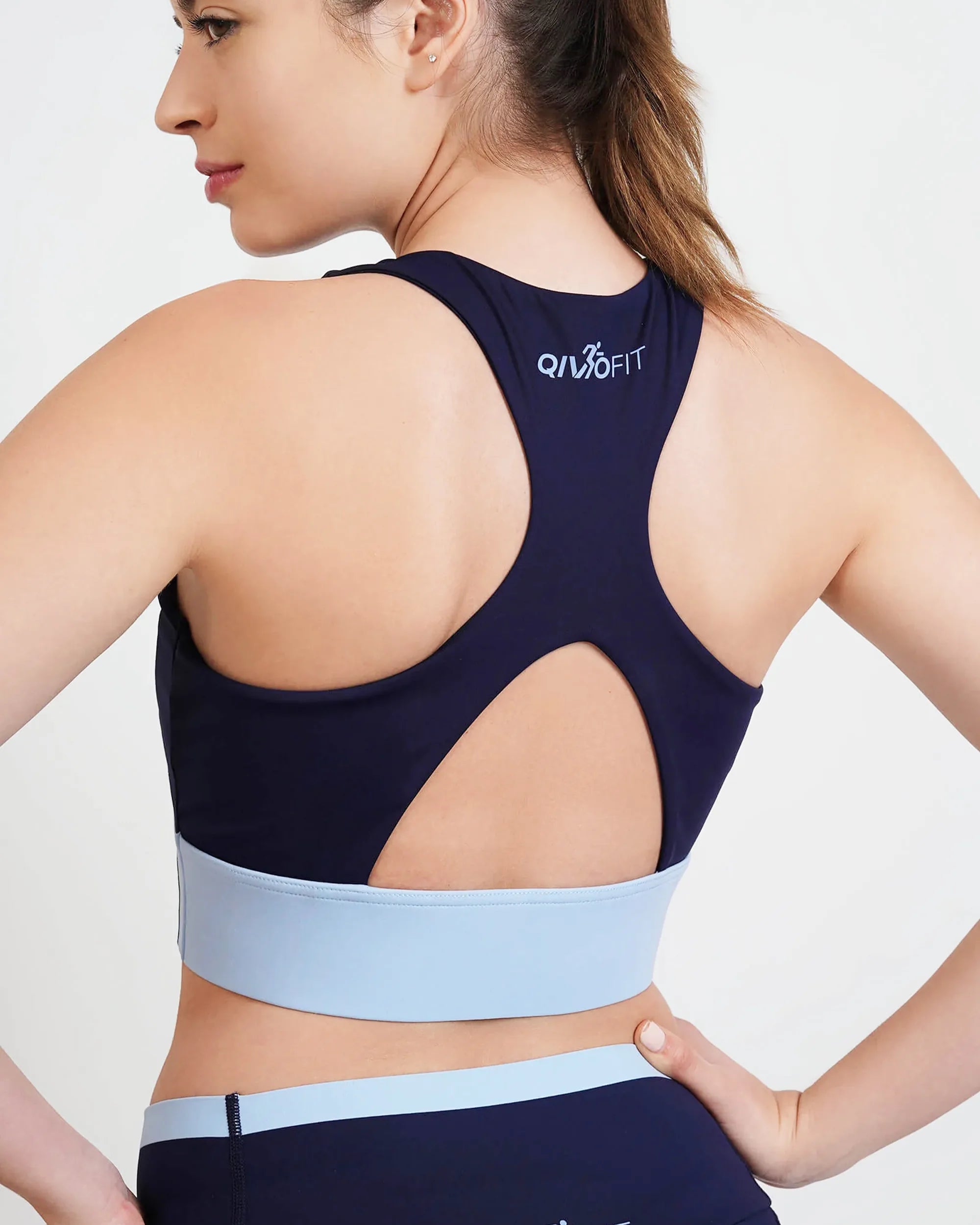 Qurve™ Full Coverage Sports Bra Navy