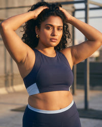 Full Coverage Sports Bra Navy