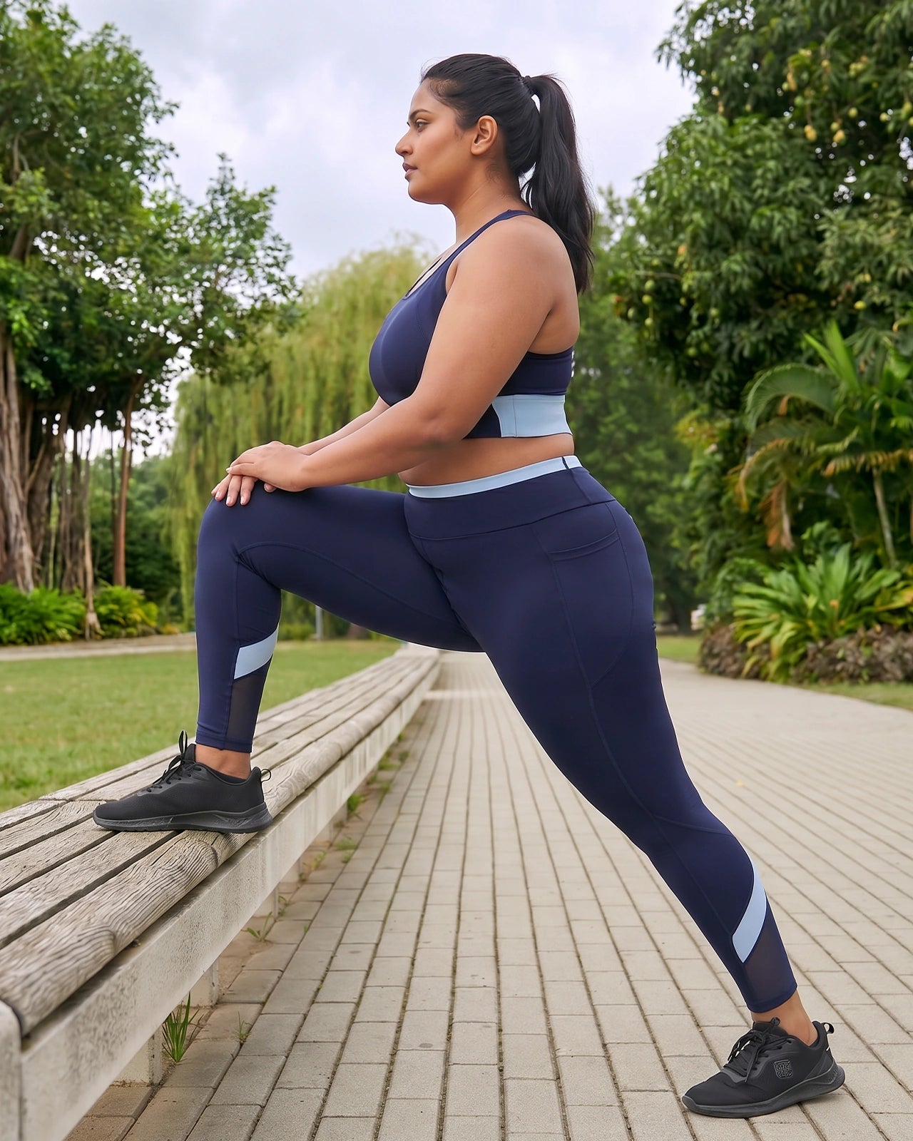 High-Rise Leggings Navy