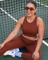 Full Coverage Sports Bra Brown