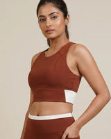 Full Coverage Sports Bra Brown
