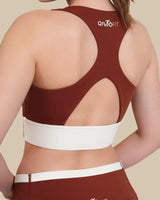 Full Coverage Sports Bra Brown