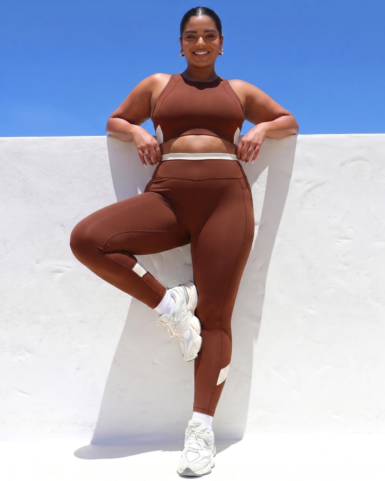 High-Rise Leggings Brown